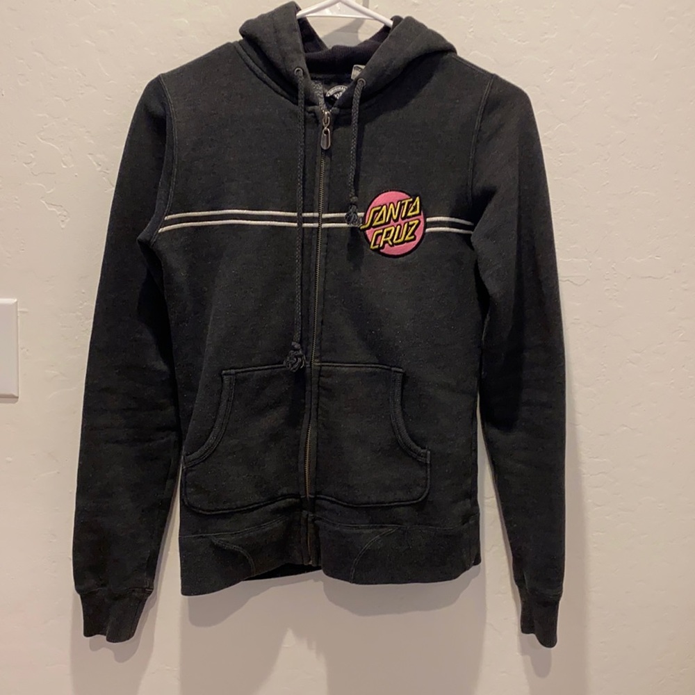 Santa Cruz skateboards zip up sweatshirt